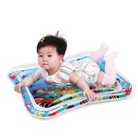 Inflatable Baby Water Mat Infant Tummy Time Playmat Toddler Fun Activity Play (Best Infant Activity Mat)