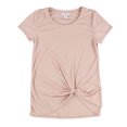 thumbnail image 1 of bar III Womens Tie Front Basic T-Shirt, Pink, X-Large, 1 of 2