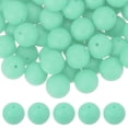 thumbnail image 1 of Uxcell 60 Pcs Cuentas de Silicona, Cuentas Redondas Focales de 15mm Color Caramelo a Granel para Llaveros Pulseras Collares Suministros de Manualidades DIY, Verde Menta, 1 of 7