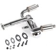 thumbnail image 1 of CNC Metal 2X Twin Exhaust Pipe with Muffler for 1/5 Rovan Baja, 1 of 5
