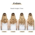 thumbnail image 3 of 1pcs Extensions de Cheveux Longs Bouclés Ondulés, Perruque Réglable Extension de Cheveux Longs Ondulés Perruque Synthétique Mise à Niveau dans les Postiches Extensions de Cheveux Invisibles Fil Noir, 3 of 5