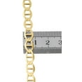 thumbnail image 4 of Real 10K Yellow Gold Solid Flat Mariner Chain 7.50mm Necklace Plain 22 Inches, 4 of 6