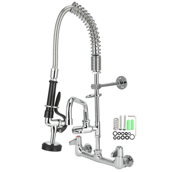 Sink Faucet, Sink Water Tap Kitchen Faucet, G1/2 Thread Wall-Mounted For Kitchen Home Restaurant Hotel EQ7802A Without Faucet,EQ7802A-08 With Faucet
