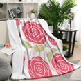 thumbnail image 2 of Home Decor with Floral Fuzzy Blanket: Soft & Cozy 50x60in Flannel Throw Blanket with Flowers - Bed Throw Blanket for Bed, Sofa, Couch & Chair, 2 of 5