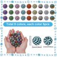 thumbnail image 2 of 1 Box 45Pcs 9 Color 15mm Check Beads Checkered Focal Beads 15mm Bulk Large Soft Rubber Black White Tartan Loose Plaid Silicone Beads for Keychain Making Crafts Bracelets Pens Supplies Women 1set, 2 of 8