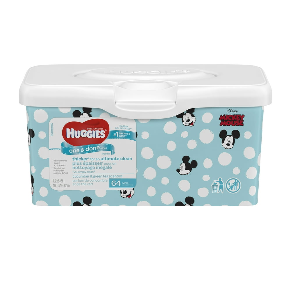Huggies One & Done Cucumber & Green Tea Baby Wipes (64 Count) Walmart