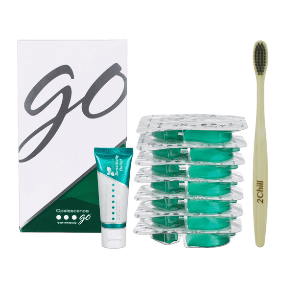 Opalescence Go 15% Prefilled Teeth Whitening Gel Trays (7 Treatments) Cool Mint Hydrogen Peroxide