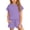 Purple, variant on ITSAME Girls Outfits 2-Piece Crewneck T-Shirt&Shorts with Pockets Summer Casual Loungewear Set Khaki Size 11