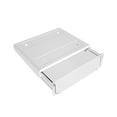 thumbnail image 1 of Caja de almacenamiento debajo del escritorio, sin perforaciones, ABS PS, cajón oculto pequeño para dormitorio, grande, transparente, blanco, 1 of 5