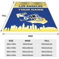 thumbnail image 6 of Custom Los Angeles 2 Blanket Personalized Throw Blankets Name and Number for Men Women Boy Football Style Decor Gifts, 6 of 6
