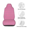 thumbnail image 5 of Balery Pink Gingham Pattern Car Seat Cover - Soft & Breathable Front Premium Covers with Non-Slip Protector Fits Most Automotive, Vans, SUVs, Trucks - 1 Unit, 5 of 5