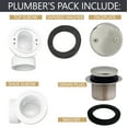 thumbnail image 4 of Westbrass 1-1/2" Tip-Toe Bathtub Drain Plumber's Pack with Two-Hole Elbow and PVC Fittings, Polished Nickel, 4 of 14
