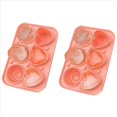 thumbnail image 1 of 2X Molde para Cubitos de Hielo de Rosas, Bandeja para Cubitos de Hielo en Forma de CorazóN, Molde de Silicona para Hacer Bolas de Hielo para CóCteles de Whisky, Bebidas, Rosa, 1 of 5