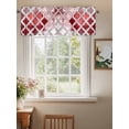 thumbnail image 2 of Vintage Plaid Valances for Windows, Rod Pocket Kitchen Valance Curtains - Soft & Washable Small Window Treatment for Living Room,&nbsp;Bathroom, Red Gray Moroccan , 42x12 Inch, 1 Panel, 2 of 9