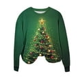thumbnail image 6 of FDGIU Women's Christmas Graphic Tunic Tops - Soft Long Sleeve Crewneck Blouses with Xmas Tree Prints, Holiday Party Tees, 6 of 6