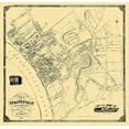 thumbnail image 2 of Dripps 27x26 Black Ornate Wood Framed with Double Matting Museum Art Print Titled - Springfield Massachusetts Landowner - Dripps 1851, 2 of 4