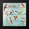 thumbnail image 2 of Atelier B Art Studio 20x20 Black Modern Framed Museum Art Print Titled - Small Abstract Colorful Birds, 2 of 5