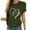 Army Green, variant on Womens Tops,Tbopshirt Summer Tops for Women,Plus Size T Shirts,Women Girls Sunflower Print Tees T Shirt Blouse Tops,Short Sleeve Blouses