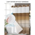 thumbnail image 4 of No Hook Cloth Fabric Shower Curtain with Snap in Liner, Brown Beige Waterproof Shower Curtains Set with See Through Top Window, Farmhouse Vintage Gradient Wooden Grain Bath Curtains Shower 72"x72", 4 of 6