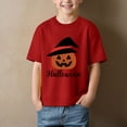 thumbnail image 2 of CMSHTD Halloween Shirts for Kids Boys Short Sleeve Fall, Toddler Boys Children Tops Cute T-Shirts, Red Size 13-14 Years, 2 of 4
