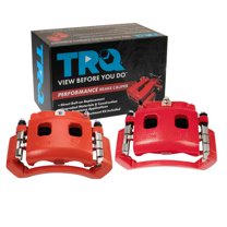 TRQ Front Performance Brake Caliper Set Red Compatible with 2004-2006 Dodge Durango 2002-2005 Ram 1500