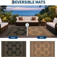 thumbnail image 3 of Outdoor Rug for Patio Waterproof 8×10ft/9×12ft/9×18ft Outdoor Reversible Plastic Straw Rug Large RV Mat Outside Camping Carpet for Deck Backyard Balcony Picnic Garden Picnic, 3 of 9