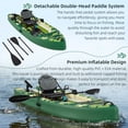 thumbnail image 6 of Danrelax 12ft Inflatable Kayak with Pedal System, Lightweight & Portable with Aluminum Seat, Rudder System, and Accessories Included, Green & Camouflage, 6 of 9