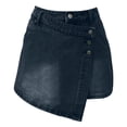 thumbnail image 4 of Angala Womens Skirts Jean Wrap Mini Skirts Summer High Waist Solid Asymmetric Hem Slim Fit Fashion Adult Skirts Size Xl Blue, 4 of 5