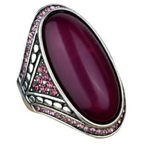 Stretch Rings for Women Fit Finger Size 6.5 to 9 Rhinestone Silk Scarf Holders