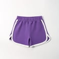 thumbnail image 4 of YOUYEDIAN Girl's Running Athletic Shorts Sport Workout Gym Casual Dolphin Shorts (Dark Purple, 11-12 Years), 4 of 4