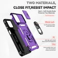 thumbnail image 2 of Allytech Rotatable Kickstand Case for Motorola Moto G Power 5G 2023 - Military Grade Drop Protection - Slide Camera Cover - Heat Dissipation - Anti-Scratch Case Support Magnetic Car Mount, Purple, 2 of 8