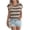 Khaki, variant on PEXLYCLU short sleeve sweater for women, womens short sleeve sweater, Women's Striped Tank Tops Loose Fit Crewneck Cap Sleeve Pullover Sweater Vest Comfy Knit Summer Shirts, Beige L