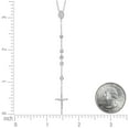 thumbnail image 2 of Sterling Silver Unisex Crucifix Cross Religious Rosary Necklace 7mm 26 Inches, 2 of 2