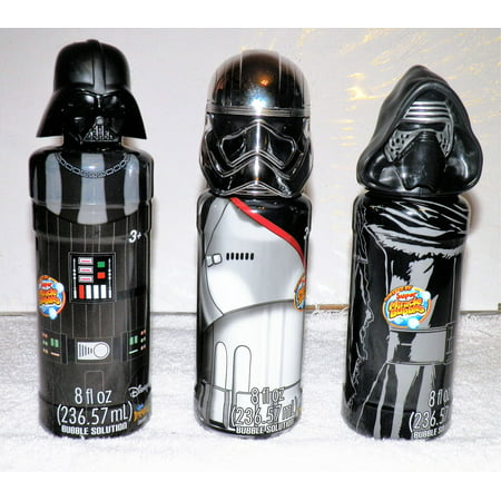 Disney Star Wars Bubbles Toy, Collectible Character Set: Darth Vader, Kylo Ren & Captain Phasma