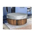 thumbnail image 3 of Cubierta redonda para bañera de hidromasaje, cubierta antipolvo para piscina, cubiertas impermeables para spa al aire libre para bañera/Salu/Spa con mensajes de burbujas, 79 "Dx12 H, gris, 3 of 5
