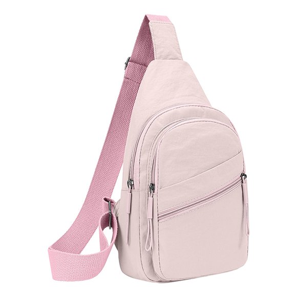 Bolso bandolera para mujer, impermeable, con correa ajustable y cremallera, para viajes al aire libre, ideal para deportes y actividades al aire libre.