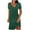 Green, variant on yillto Womens Midi Dress V Neck Short Sleeve Flowy Short Summer Dresses Ladies Causal Tshirt Dress