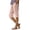 Beige,#011, variant on Pedal Pushers for Women Casual Summer Wide Leg Cotton Linen Striped Shorts Casual High Waist Linen Capri Pants Gauze Capris,L