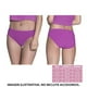 thumbnail image 3 of Bikini Fruit of the Loom para dama, Colección 360⁰ Stretch Comfort Cotton, Multicolor Talla 8, 3 Piezas, 3 of 4