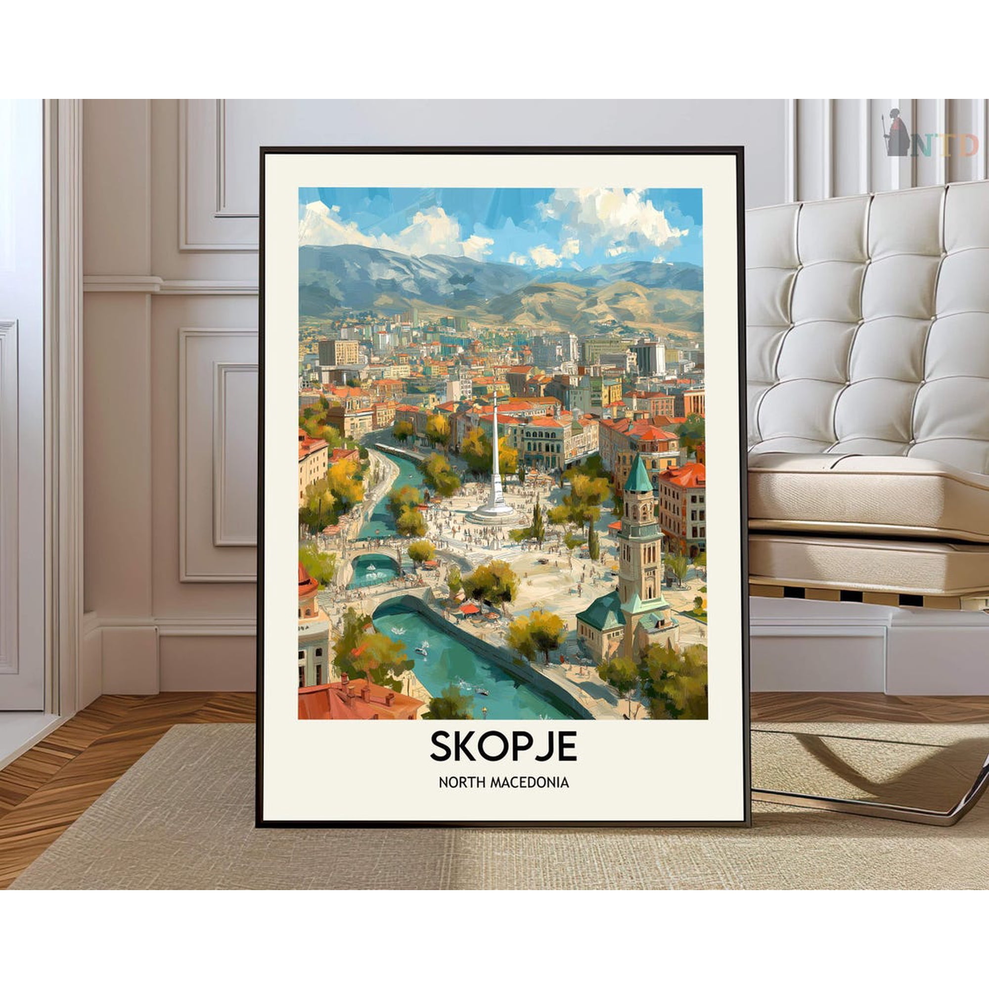 Skopje Macedonia City Poster Unframed Paper Print