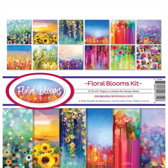 Reminisce Collection Kit 12"X12"-Floral Blooms