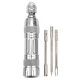 thumbnail image 3 of Kit de Crevaison de Pneu de Vélo, Matériau en Alliage d'Aluminium Outil de Réparation de Pneu de Bicyclette Design de Rangement Intégré Pratique Haute Adhérence pour Cyclisme Noir, Argent, 3 of 8