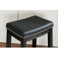 thumbnail image 2 of Linon Cessford 26" Backless Indoor Counter Stool, Black with Black Faux Leather, Includes 1 Stool, 2 of 13