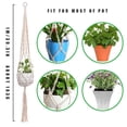 thumbnail image 4 of Injueey Cestas colgantes 100 hechas a mano, soporte para plantas, macramé, colgador de plantas, maceta para colgar en la pared interior, soporte para Jardín y Patio No.04 Injueey HA001777-04, 4 of 6