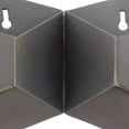 thumbnail image 4 of Benzara BM229944 Hexagonal Shaped Metal Wall Vase with Attached Frame, Gray, 4 of 5