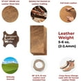 thumbnail image 3 of ELW 5-6 oz 2-2.4mm Tobacco Brown Full Grain Leather Craft Sheets Set of 4 Pieces 12"x24" Plus 36 Leather Cord Braiding String, Oil Tanned Real Cowhide for Tooling, Carving, Repair, Knife Sheaths, 3 of 8