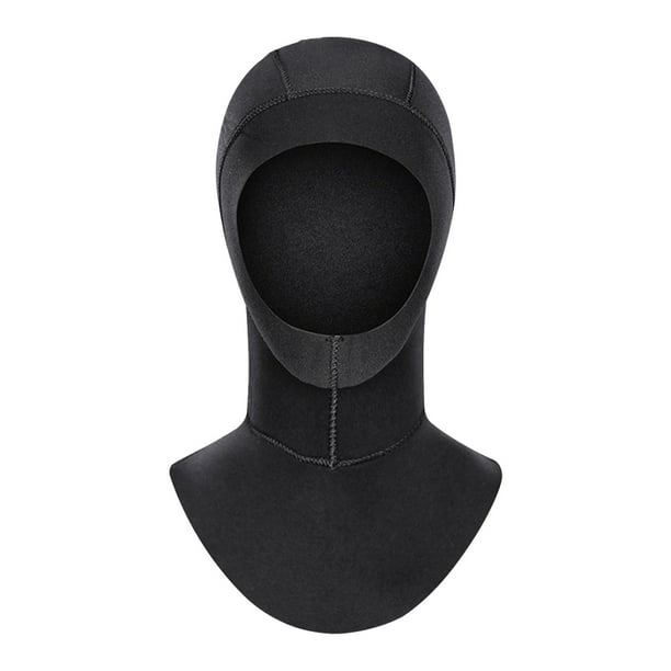 Greeniant Gorro de buceo, gorro térmico, capucha, traje de neopreno negro, gorros de natación de invierno, equipo de esnórquel con protección Deportes acuáticos Negro S