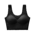 thumbnail image 4 of Bigersell Woman Bra Wireless Comfortable Bra Yoga Sports Bra No Underwire Bra Style B72 Yoga Bra Women Back-Smoothing Bra Feature Training Bra for Girls Hook & Eye Bra Closure , Black L, 4 of 5