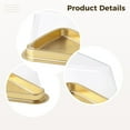 thumbnail image 3 of 100 Pcs Triangular Cake Slice Containers with Lids and Packaging Sticker, Clear Plastic Dessert Wedge Boxes, Disposable Individual Serve Gold Base, For Bakery Takeout, 3 of 5
