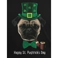 thumbnail image 4 of Old Glory Mens St. Patrick's Pugtrick's Day Funny Pug Short Sleeve Graphic T Shirt, 4 of 6
